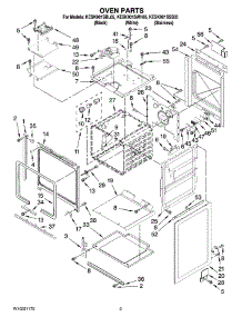 02 - Oven Parts parts for Kitchenaid Range KESK901SBL05 from AppliancePartsPros.com