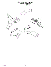 04 - Top Venting Parts parts for Whirlpool Range YKDRS807SS00 from AppliancePartsPros.com