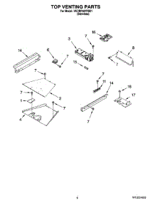 05 - Top Venting Parts parts for Whirlpool Range YKDRP467RS01 from AppliancePartsPros.com