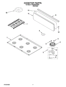 06 - Cooktop Parts parts for Whirlpool Range YKDRP467RS01 from AppliancePartsPros.com