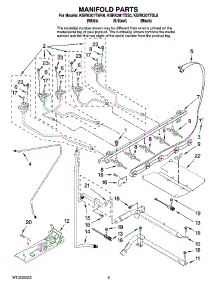 04 - Manifold Parts parts for Kitchenaid Range KGRK201TBL0 from AppliancePartsPros.com
