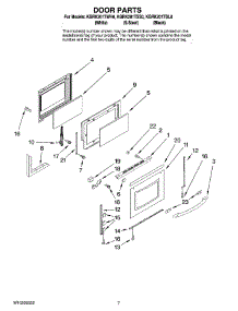 05 - Door Parts parts for Kitchenaid Range KGRK201TBL0 from AppliancePartsPros.com