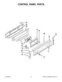02 - Control Panel Parts parts for Whirlpool Range YKERS205TS0 from AppliancePartsPros.com