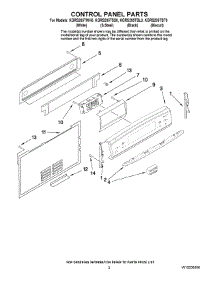 02 - Control Panel Parts parts for Kitchenaid Range KGRS205TSS0 from AppliancePartsPros.com