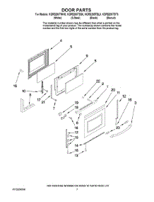05 - Door Parts parts for Kitchenaid Range KGRS205TSS0 from AppliancePartsPros.com