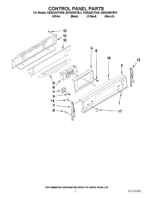 02 - Control Panel Parts parts for Kitchenaid Range KERS205TSS0 from AppliancePartsPros.com