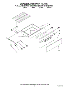 05 - Drawer And Rack Parts parts for Kitchenaid Range KERS205TBT0 from AppliancePartsPros.com