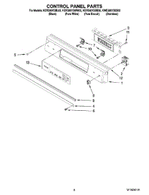 05 - Control Panel Parts parts for Kitchenaid Range KERS807SBB02 from AppliancePartsPros.com
