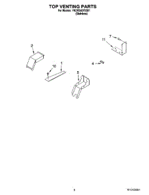05 - Top Venting Parts parts for Whirlpool Range YKDRS807SS01 from AppliancePartsPros.com