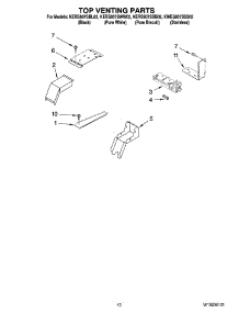 07 - Top Venting Parts, Optional Parts parts for Kitchenaid Range KERS807SBB02 from AppliancePartsPros.com
