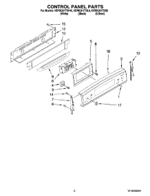 02 - Control Panel Parts parts for Kitchenaid Range KERK201TWH0 from AppliancePartsPros.com