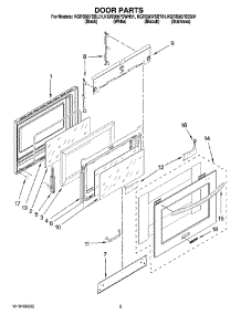 03 - Door Parts parts for Kitchenaid Range KGRS807SBT01 from AppliancePartsPros.com
