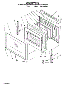 04 - Door Parts parts for Whirlpool Range YKERA205PB6 from AppliancePartsPros.com