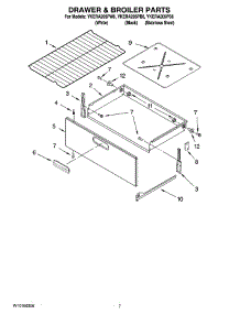 05 - Drawer & Broiler Parts, Optional Parts parts for Whirlpool Range YKERA205PB6 from AppliancePartsPros.com