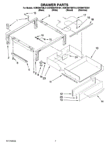 04 - Drawer Parts parts for Kitchenaid Range KGRS807SWH01 from AppliancePartsPros.com