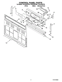 02 - Control Panel Parts parts for Whirlpool Range YKERA205PS6 from AppliancePartsPros.com