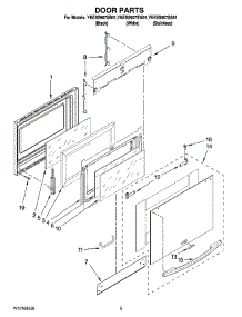 03 - Door Parts parts for Whirlpool Range YKESS907SW01 from AppliancePartsPros.com