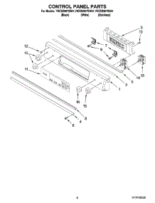 05 - Control Panel Parts parts for Whirlpool Range YKESS907SW01 from AppliancePartsPros.com