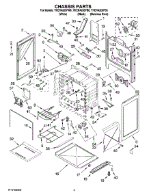 03 - Chassis Parts parts for Whirlpool Range YKERA205PW6 from AppliancePartsPros.com