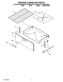 05 - Drawer & Broiler Parts, Optional Parts (Not Included) parts for Kitchenaid Range KERA205PBL5 from AppliancePartsPros.com