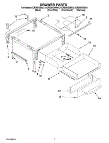 04 - Drawer Parts parts for Kitchenaid Range KERS807SBL01 from AppliancePartsPros.com