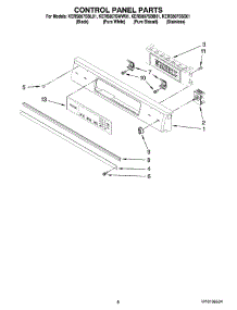 05 - Control Panel Parts parts for Kitchenaid Range KERS807SBL01 from AppliancePartsPros.com