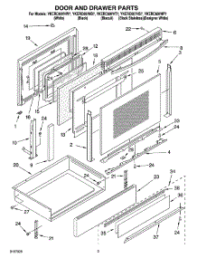 02 - Door And Drawer Parts parts for Whirlpool Range YKERC607HT7 from AppliancePartsPros.com