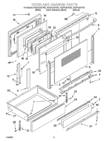 02 - Door And Drawer Parts parts for Whirlpool Range YKESC307HT5 from AppliancePartsPros.com