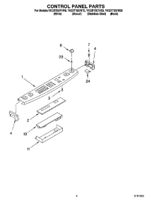 03 - Control Panel Parts parts for Whirlpool Range YKGRT607HB8 from AppliancePartsPros.com