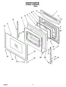 04 - Door Parts parts for Whirlpool Range YKERI204PW3 from AppliancePartsPros.com