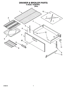 05 - Drawer & Broiler Parts, Optional Parts parts for Whirlpool Range YKERI204PW3 from AppliancePartsPros.com