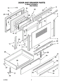 03 - Door And Drawer Parts parts for Whirlpool Range YKERC508LS0 from AppliancePartsPros.com