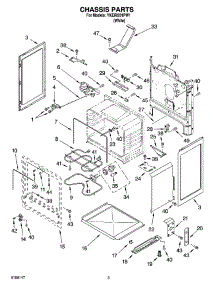 03 - Chassis Parts parts for Whirlpool Range YKERI201PW1 from AppliancePartsPros.com