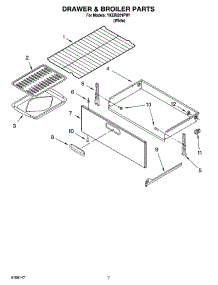 05 - Drawer & Broiler Parts, Optional Parts parts for Whirlpool Range YKERI201PW1 from AppliancePartsPros.com