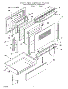 03 - Door And Drawer Parts parts for Whirlpool Range YKERS507HW0 from AppliancePartsPros.com