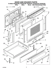 02 - Door And Drawer Parts parts for Whirlpool Range YKERC607HW8 from AppliancePartsPros.com