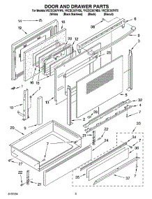 02 - Door And Drawer Parts parts for Whirlpool Range YKESC307HW6 from AppliancePartsPros.com