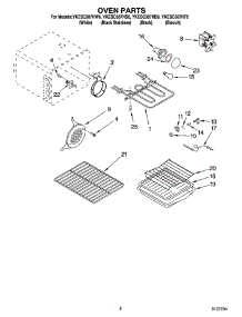05 - Oven Parts parts for Whirlpool Range YKESC307HW6 from AppliancePartsPros.com