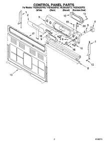 02 - Control Panel Parts parts for Whirlpool Range YKERA205PW3 from AppliancePartsPros.com