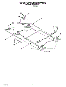 02 - Cooktop Burner Parts parts for Whirlpool Range YKGRC608LS0 from AppliancePartsPros.com