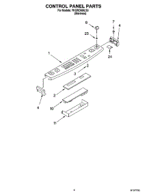 03 - Control Panel Parts parts for Whirlpool Range YKGRC608LS0 from AppliancePartsPros.com