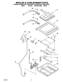 06 - Broiler & Oven Burner Parts parts for Whirlpool Range YKGRT607HB9 from AppliancePartsPros.com
