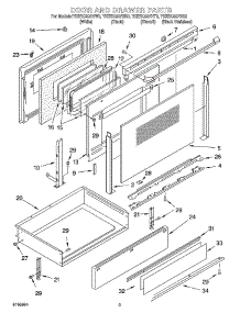 03 - Door And Drawer Parts parts for Whirlpool Range YKERC507HB3 from AppliancePartsPros.com
