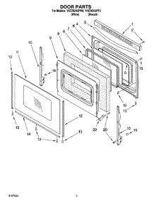 04 - Door Parts parts for Whirlpool Range YKERI203PT0 from AppliancePartsPros.com