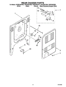05 - Rear Chassis Parts parts for Whirlpool Range YKERC607HW6 from AppliancePartsPros.com