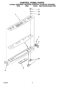 06 - Control Panel Parts parts for Whirlpool Range YKERC607HW6 from AppliancePartsPros.com