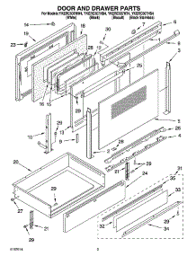 03 - Door And Drawer Parts parts for Whirlpool Range YKERC507HS4 from AppliancePartsPros.com