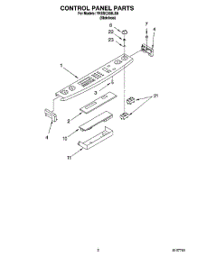 02 - Control Panel Parts parts for Whirlpool Range YKESC308LS0 from AppliancePartsPros.com