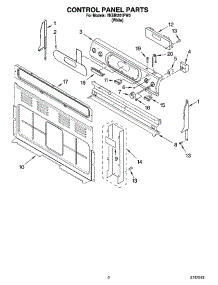 02 - Control Panel Parts parts for Whirlpool Range YKERI201PW0 from AppliancePartsPros.com