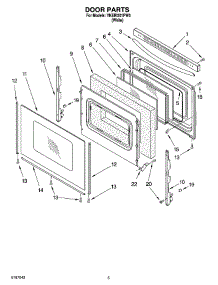 04 - Door Parts parts for Whirlpool Range YKERI201PW0 from AppliancePartsPros.com